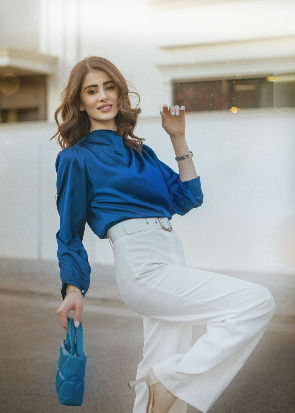 Azure Smock Top