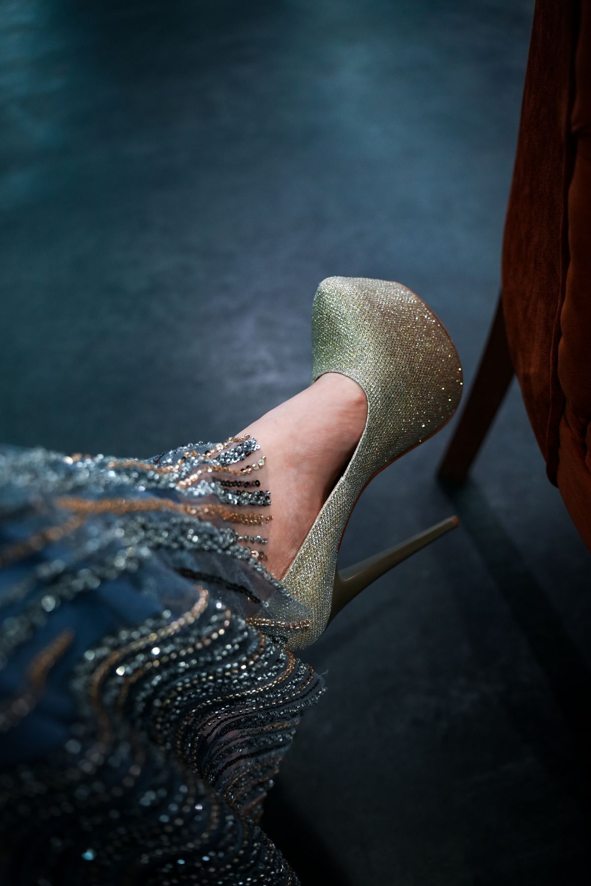 Gilded Evening Heels